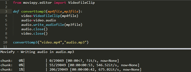 Конвертация MP4 файлов в MP3 с Python 3