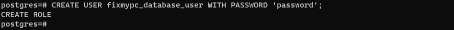Создание пользователя PostgreSQL с паролем на Ubuntu 20